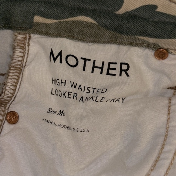 Mother High Waisted Looker Ankle Fray in Camo - Picture 2 of 9